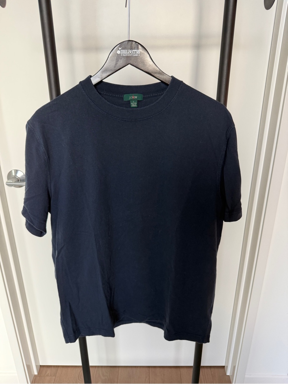 J.Crew Relaxed Premium Weight Cotton T-Shirt in Navy - Large
